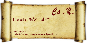 Csech Máté névjegykártya